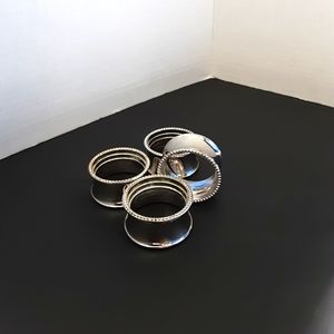 Vintage Silverplate NAPKIN Rings Set of 4 Unused Fancy